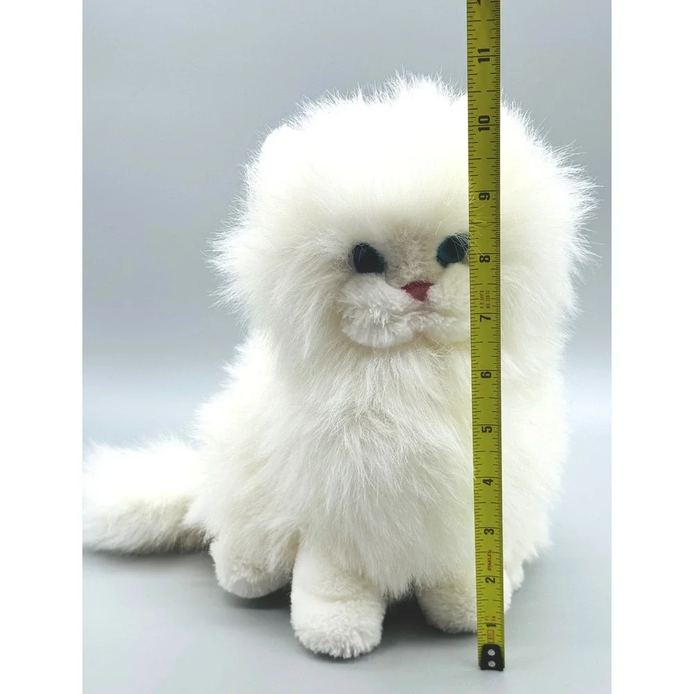 Dakin Plush Cat White Persian Long Hair Blue Eyes Stuffed Animal Bintage 1983